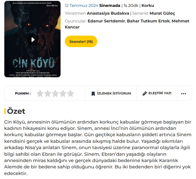 Vizyondaki Filmler (12 Temmuz - 18 Temmuz)