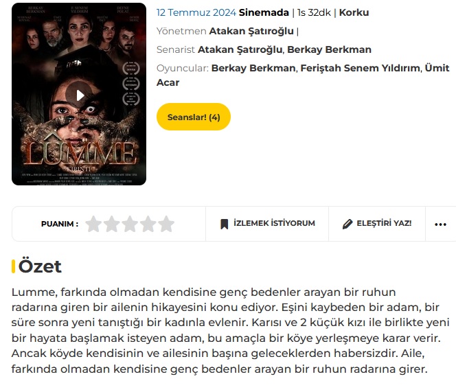 Vizyondaki Filmler (12 Temmuz - 18 Temmuz)