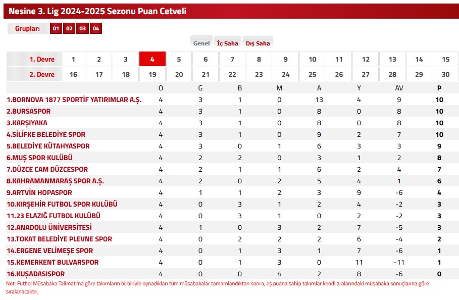 TFF 3.Lig 2024/2025 Sezonu