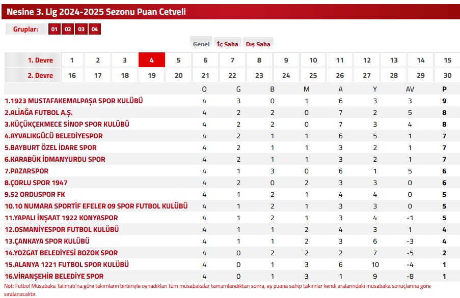 TFF 3.Lig 2024/2025 Sezonu