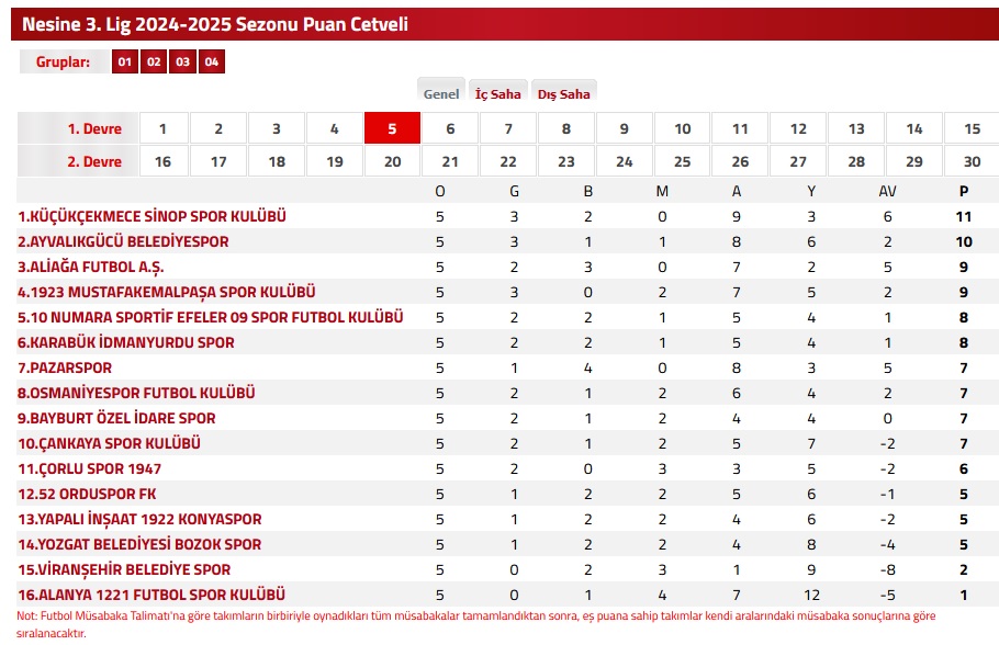 TFF 3.Lig 2024/2025 Sezonu