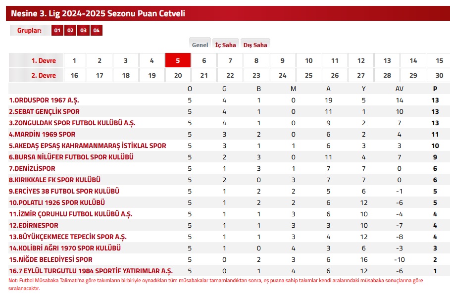 TFF 3.Lig 2024/2025 Sezonu