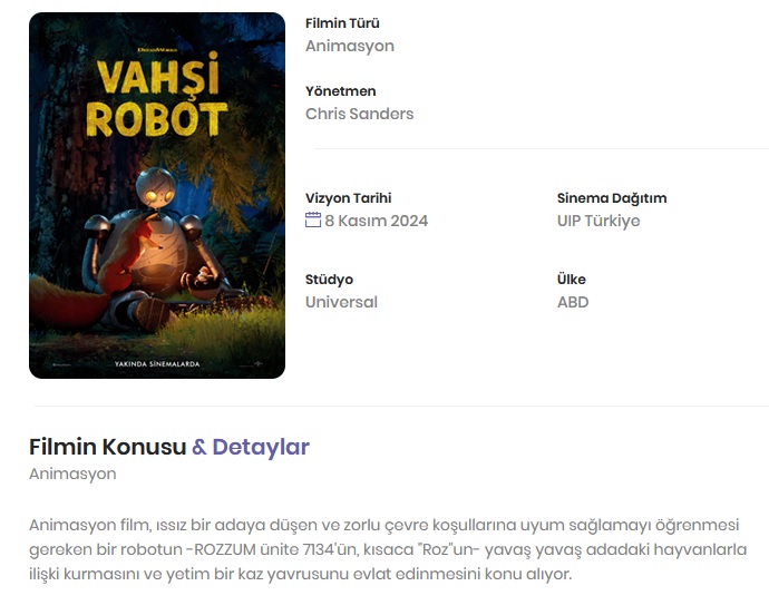 Vizyondaki Filmler (8 Kasım - 14 Kasım)