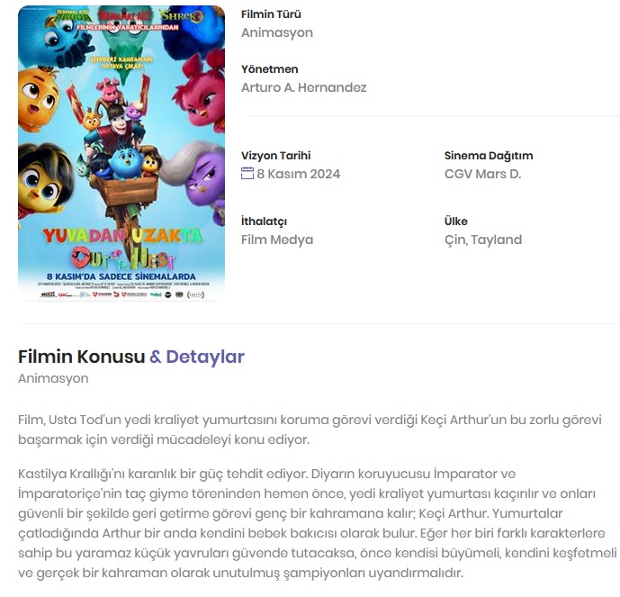 Vizyondaki Filmler (8 Kasım - 14 Kasım)